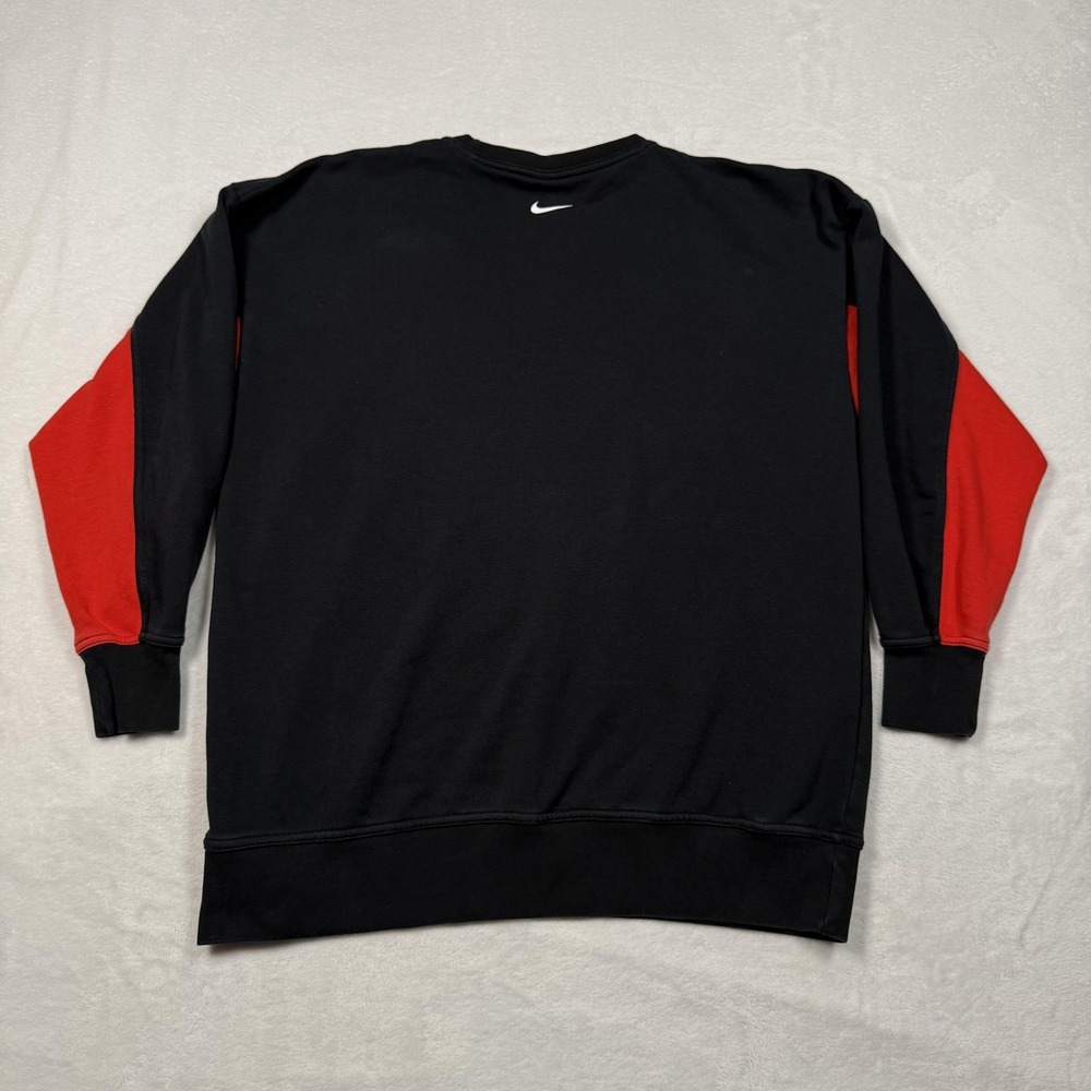 Nike‎ Dri-Fit Sweatshirt Mens Small Black Red Crewneck Pullover DA0391-010 - Picture 6 of 12